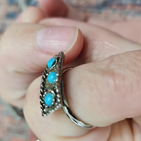 3 Turquoise Rings - Picture 2 of 3
